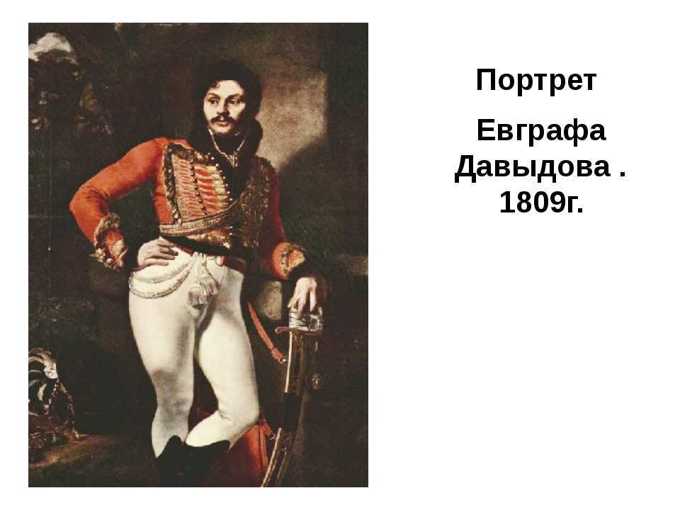 По портрету дениса давыдова кисти кипренского