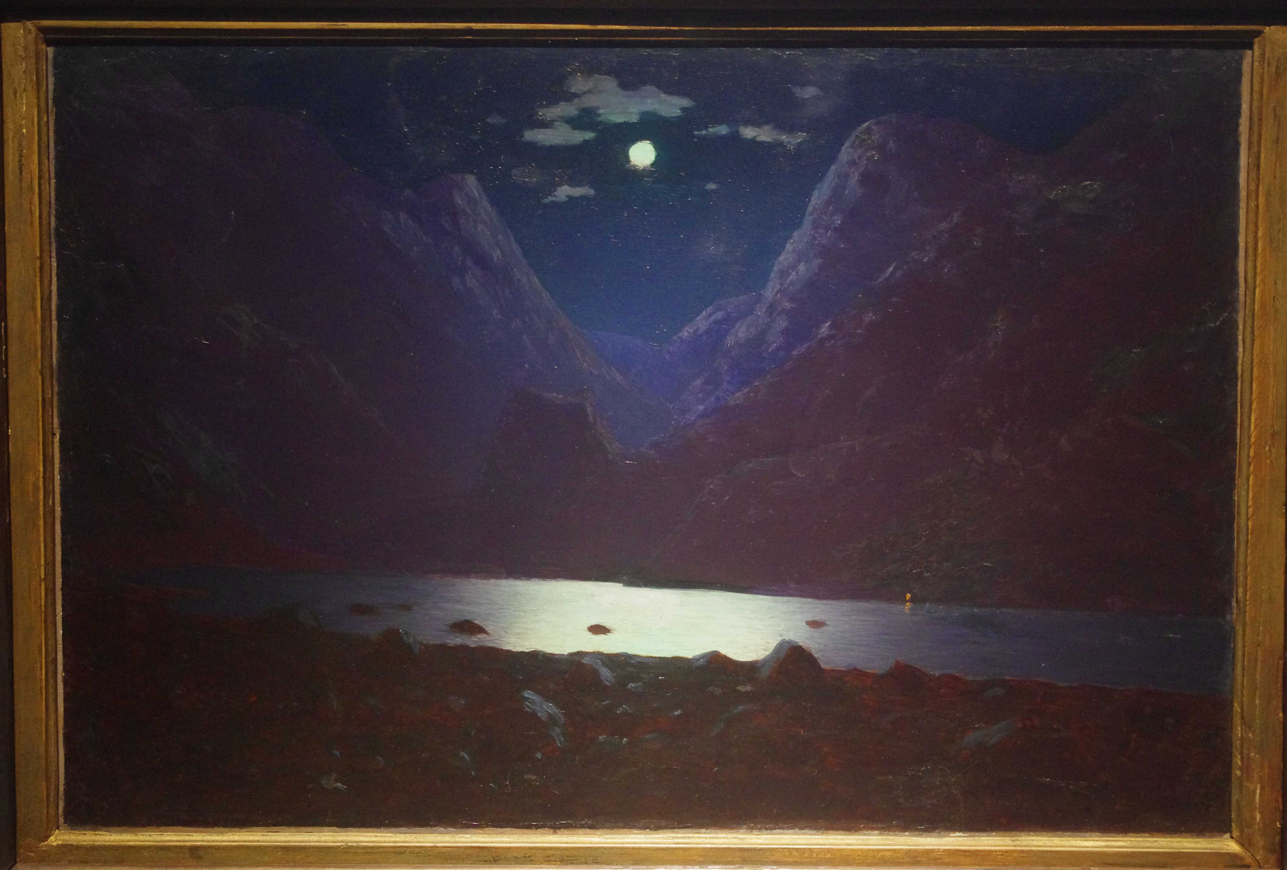 Ночное - Архип Иванович Куинджи 1905-1908 Холст, масло 107x169 см Ночное - Архип Иванович Куинджи 1905-1908 Холст, масло 107x169 см В конце уходящего XIX века Архип Куинджи, устав от пустых