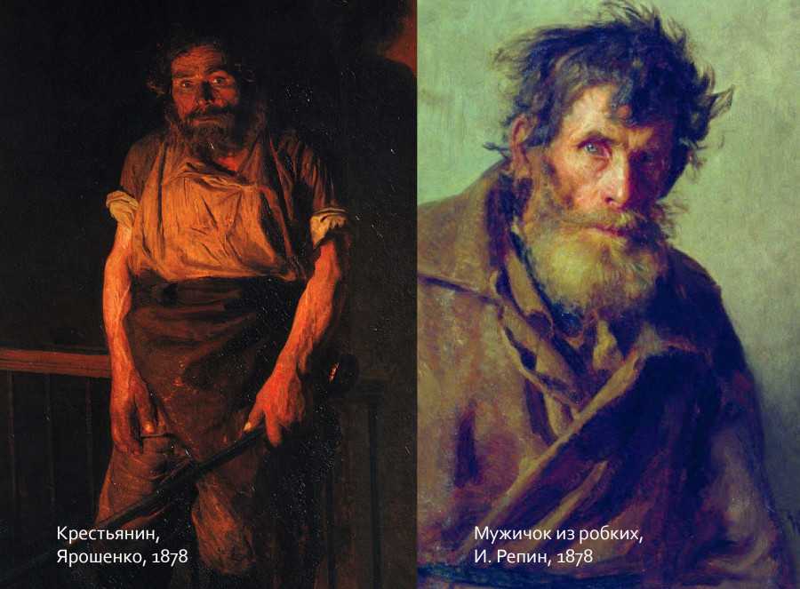 Мужичок из робких репин описание