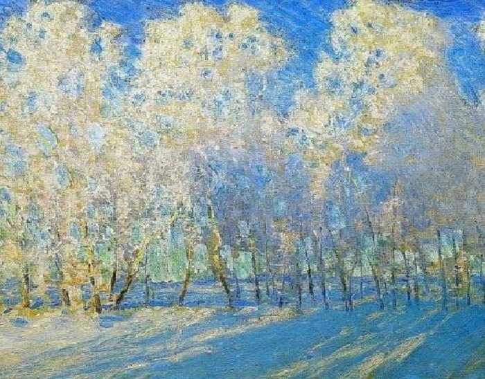 «зима» картина шишкина ивана. год 1890. описание картины