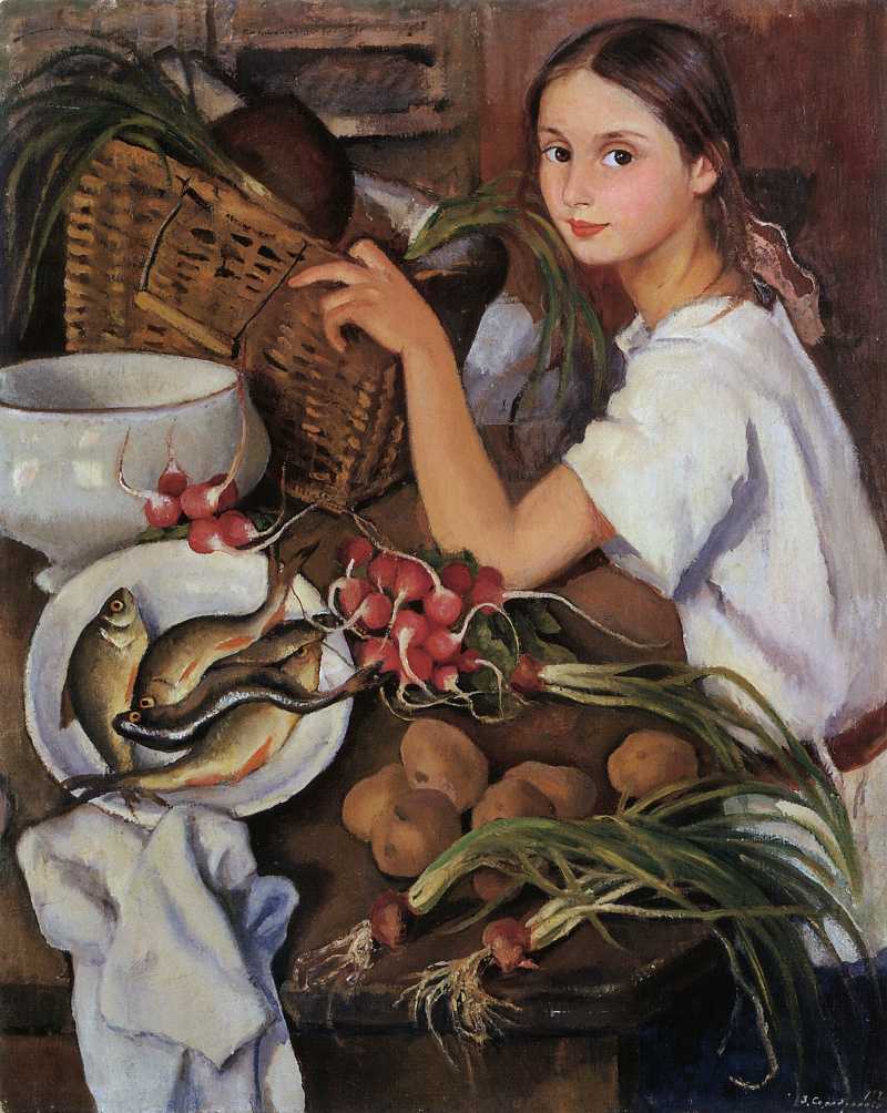 Сочинение по картине з. е. серебряковой на кухне. портрет кати - 5 класс