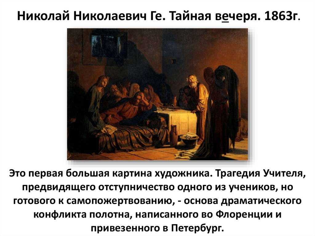 Ге н.н. тайная вечеря. 1863