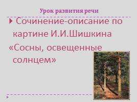 Сочинение: описание картины и. и. шишкина «сосны освещенные солнцем»