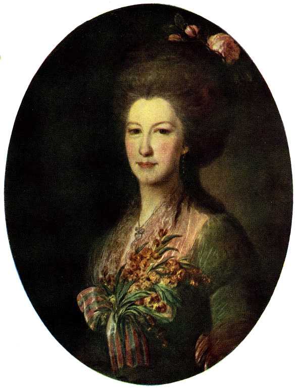 Описание портрета графини Е В Санти - Федор Степанович Рокотов 1785 Холст, масло 72,5х56 овал
