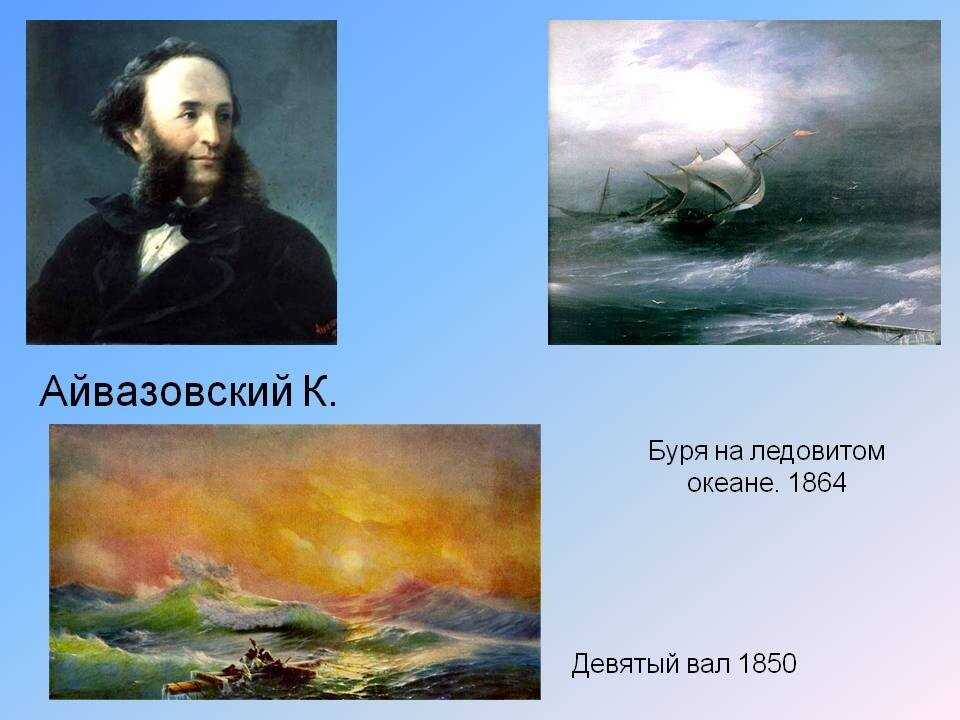 Описание картины ивана айвазовского «бурное море» - описание картин