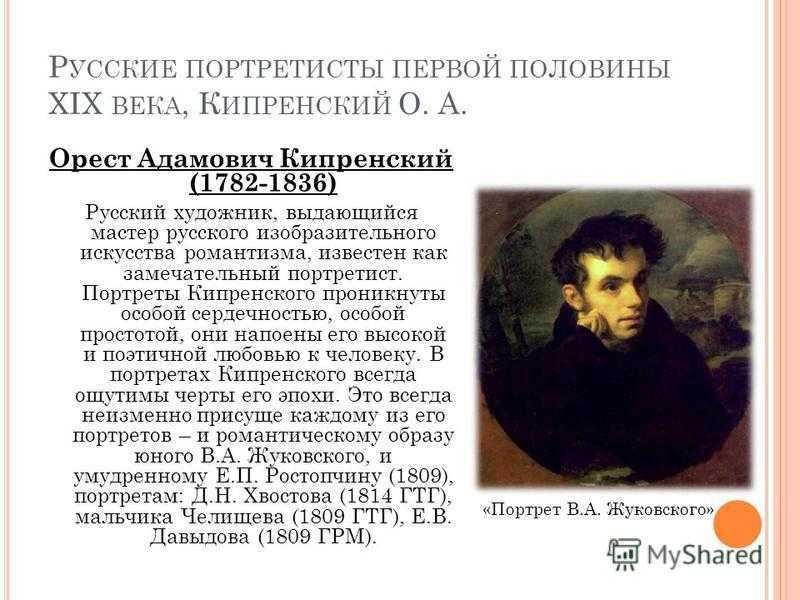 Орест кипренский. мастера русской портретной живописи