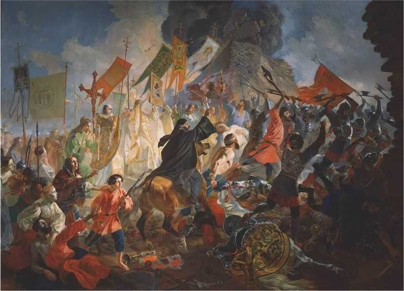 Осада пскова польским королём стефаном баторием в 1581 году - брюллов к. п. :: артпоиск - русские художники