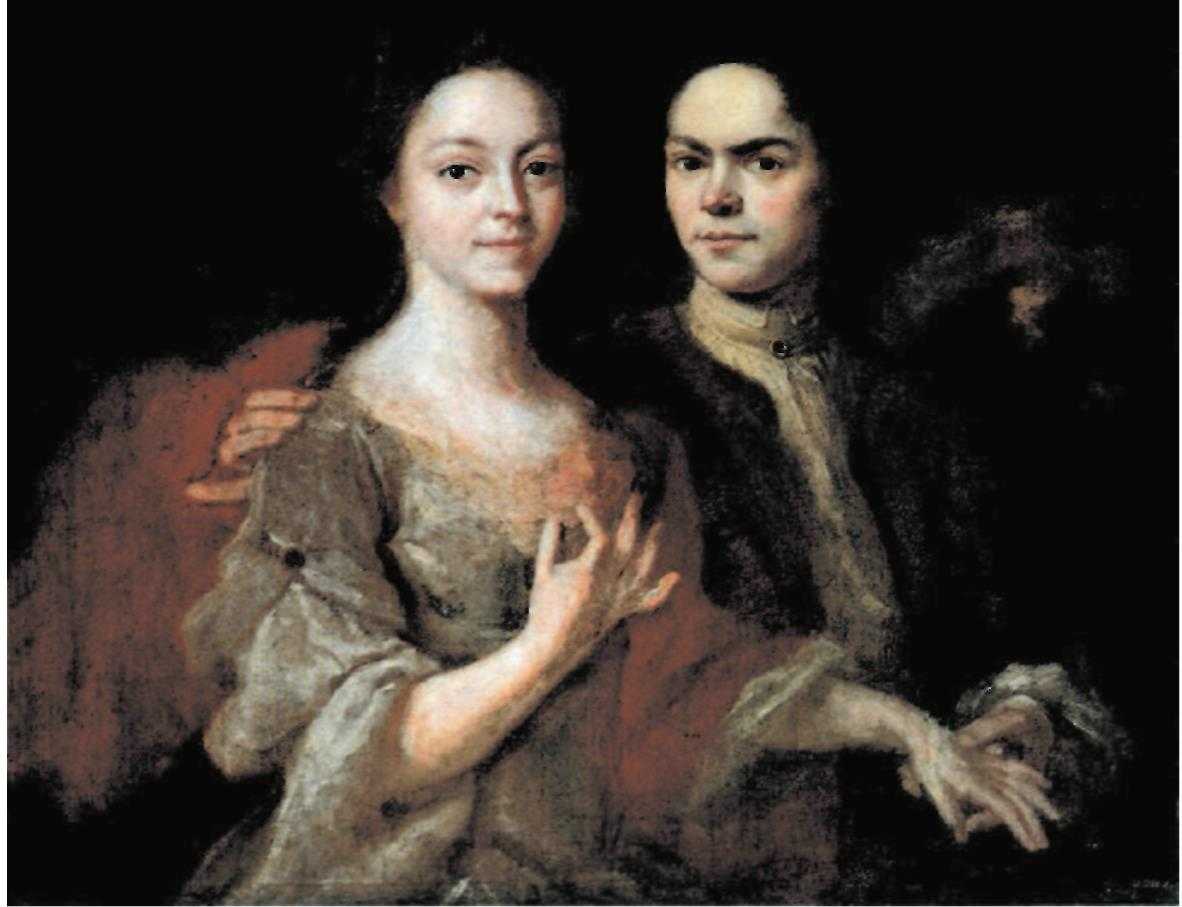 Вторая жена матвеев. А М Матвеев автопортрет с женой. А.А. Матвеев. Автопортрет с женой. 1729 (?).