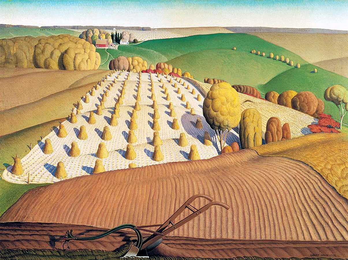 Woman with Plants - Грант Вуд 1929 Холст, масло 52,1 х 45,4 см Woman with Plants - Грант Вуд 1929 Холст, масло 52,1 х 45,4 см    Картина Женщина с цветком или Женщина с растением Гранта