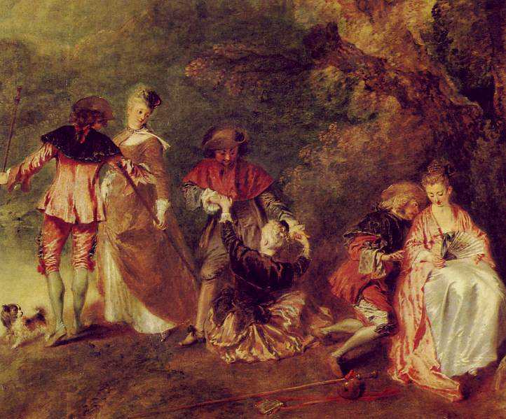 Актеры итальянского театра. 1714–1715 государственный эрмитаж, санкт-петербург. антуан ватто. елена федотова.