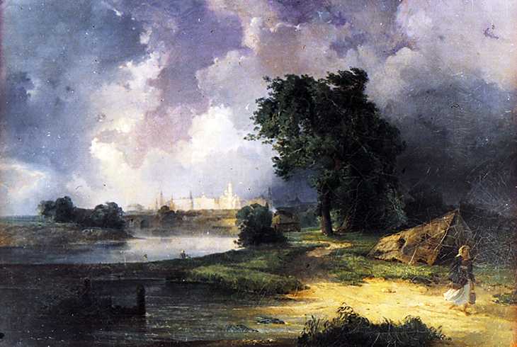 Саврасов картина радуга. описание картины алексея саврасова «пейзаж с радугой»
