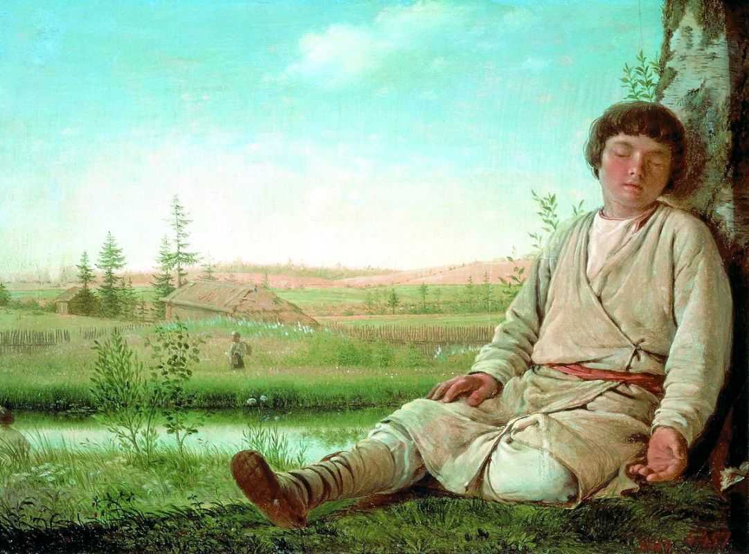 Описание картины венецианова "на пашне. весна"