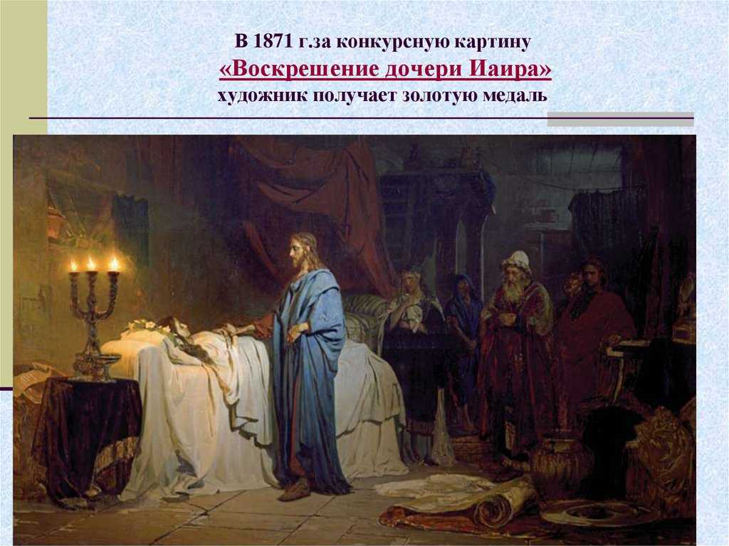 Репин воскрешение дочери иаира