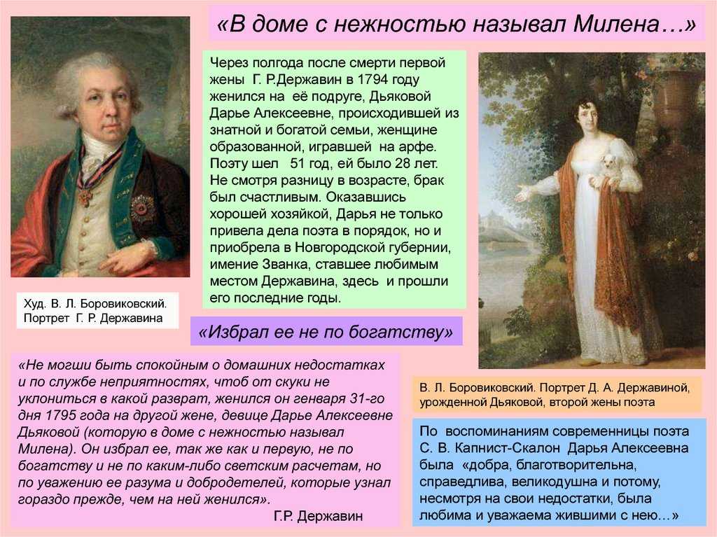 Картины державина. описание картины владимира боровиковского «портрет гаврилы державина»