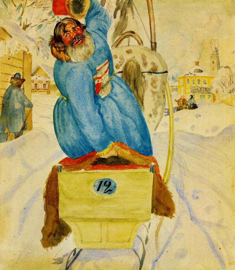Кустодиев б.м. портрет художника и.я.билибина. 1901
