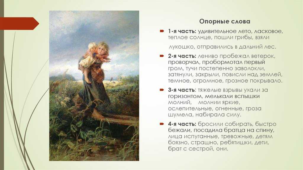 Сочинение по картине «дети бегущие от грозы» к. е. маковского