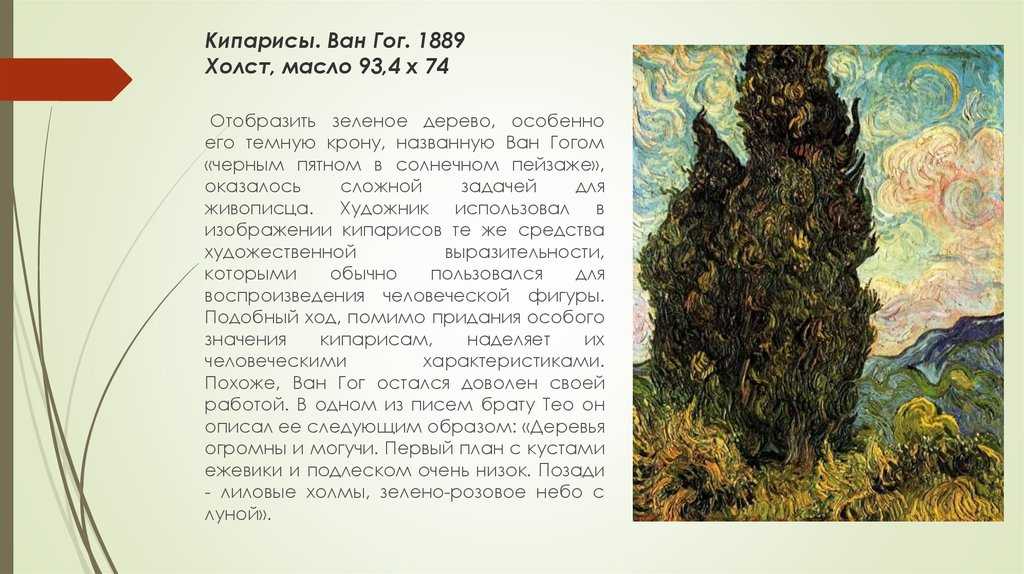 Самые известные картины ван гога